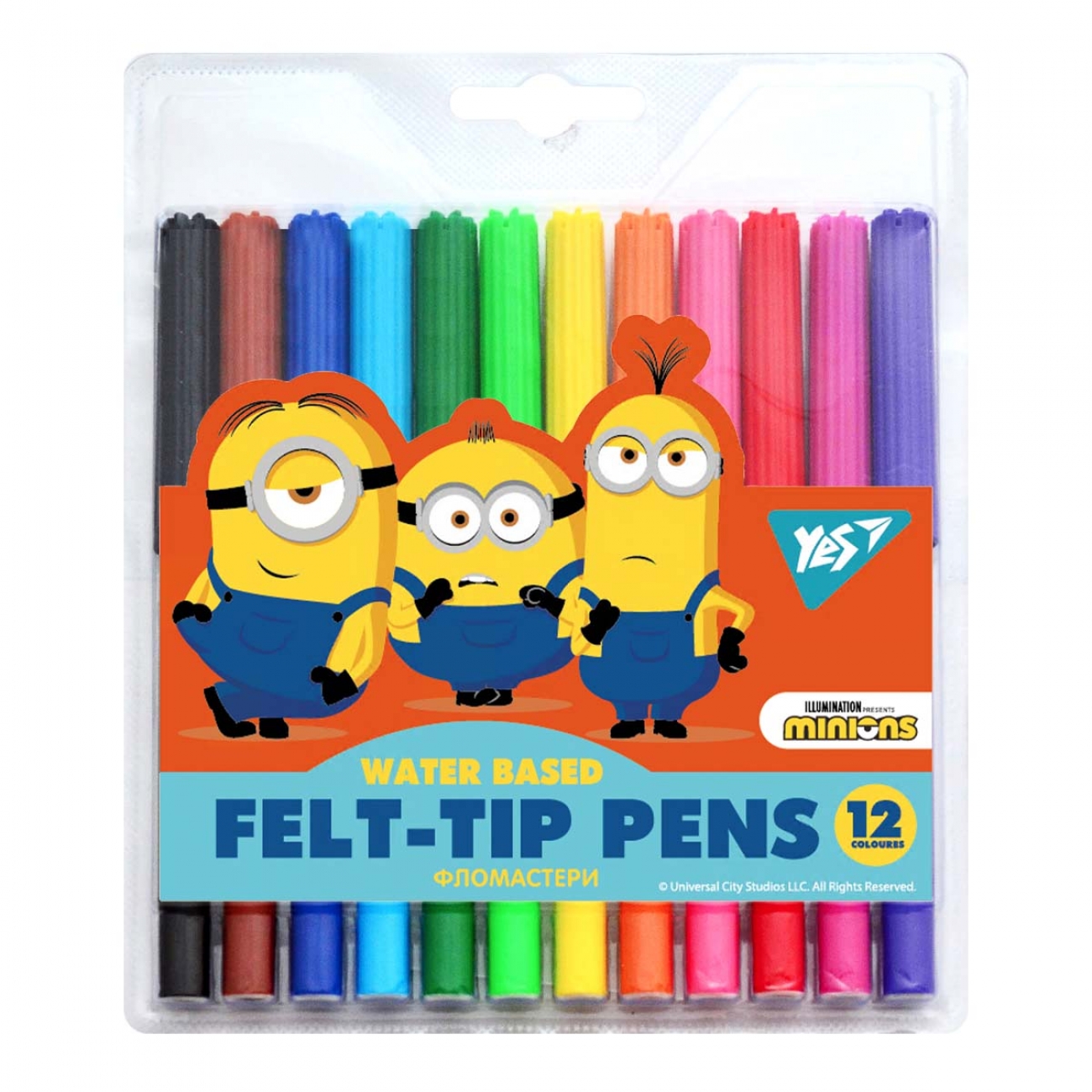 Фломастери 12 кольорів «Minions»