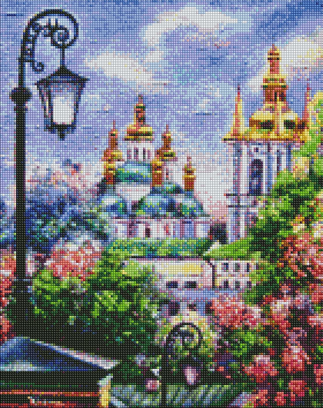 Набір з алмазною мозаїкою «Київ золотоверхий навесні» 40×50см