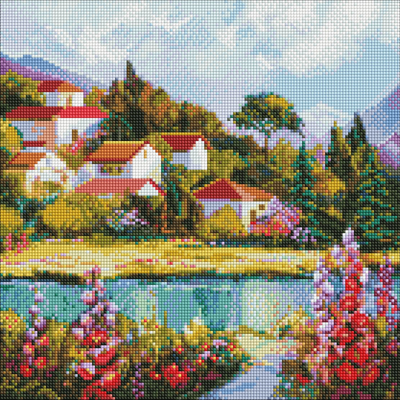Набір з алмазною мозаїкою «Затишна гавань» 40×40см