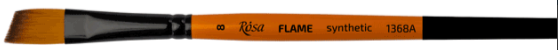 Пензлик художній Flame синтетика, кутова, коротка ручка №8