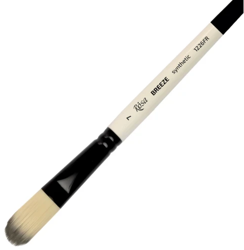Пензлик художній Breeze синтетика, овальна, коротка ручка №7