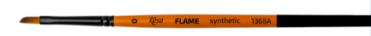 Пензлик художній Flame синтетика, кутова, коротка ручка №0