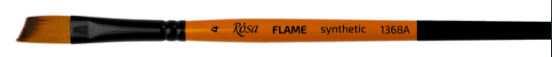 Пензлик художній Flame синтетика, кутова, коротка ручка №4