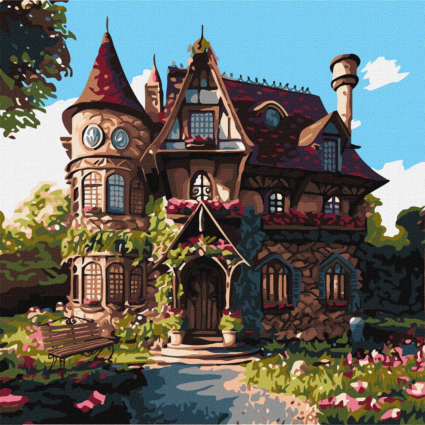 Картини по номерах акрилові «Затишний палац» 40×40см