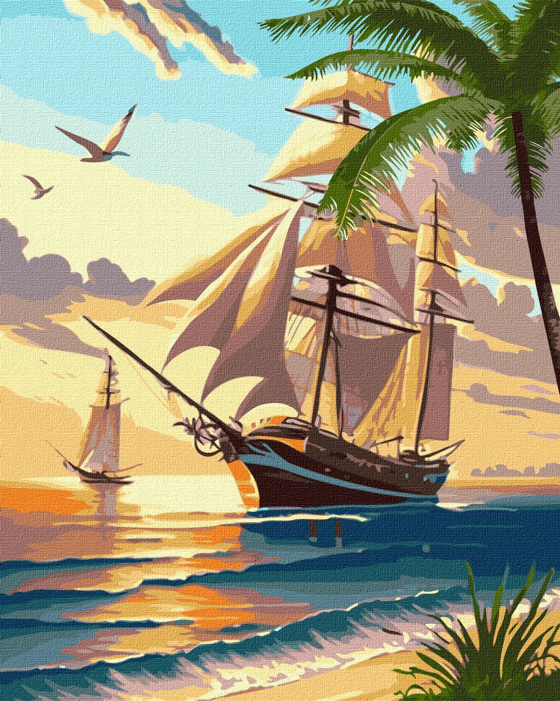 Картини по номерах акрилові «Морський круїз» 40×50см