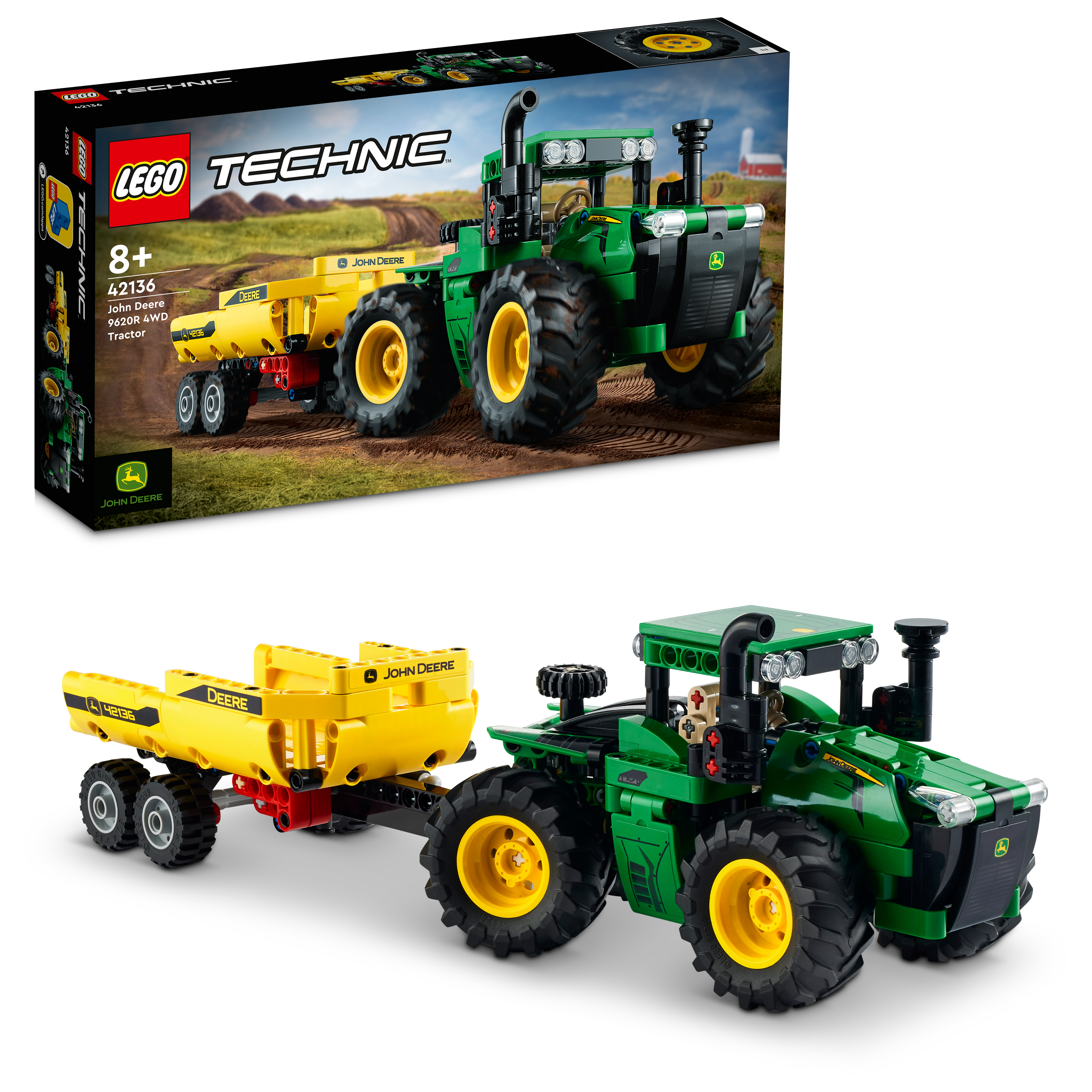 Конструктор Technic Трактор John Deere 9620R 4WD 8+