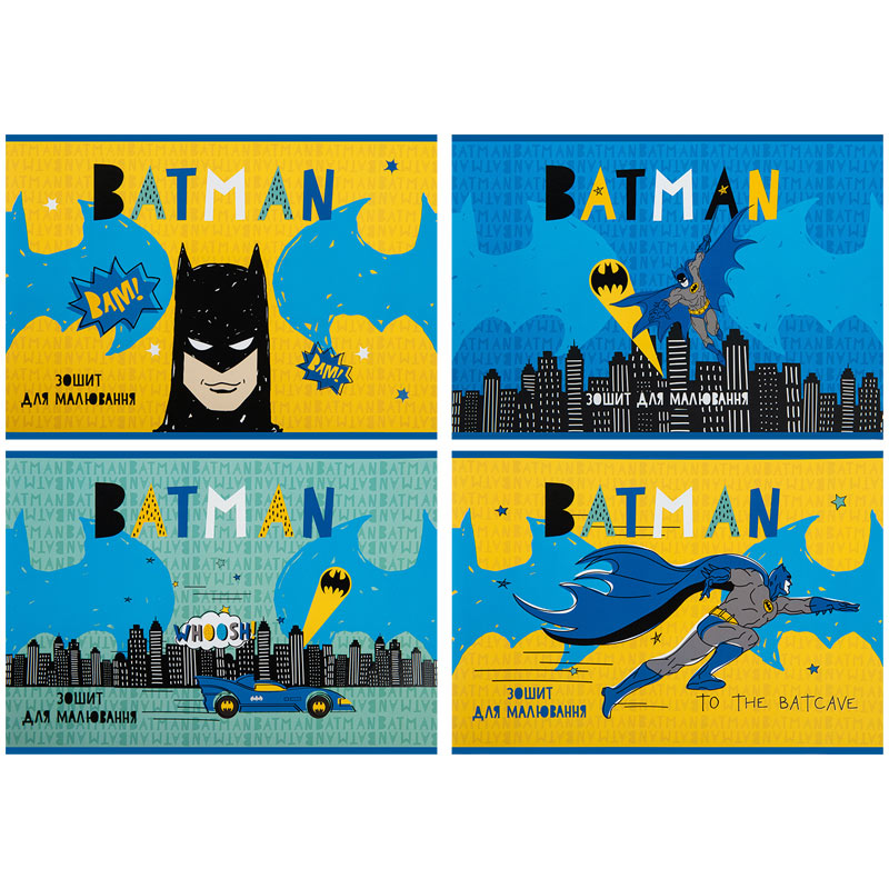 Зошит для малювання на скобі 24/100 А4 «DC» софт тач+УФ лак
