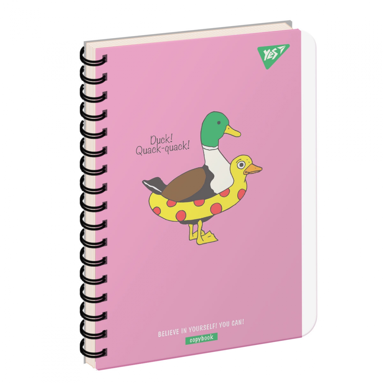 Блокнот пруж. В6 144 аркуші клітинка пластиковий обкладинка «Duck»