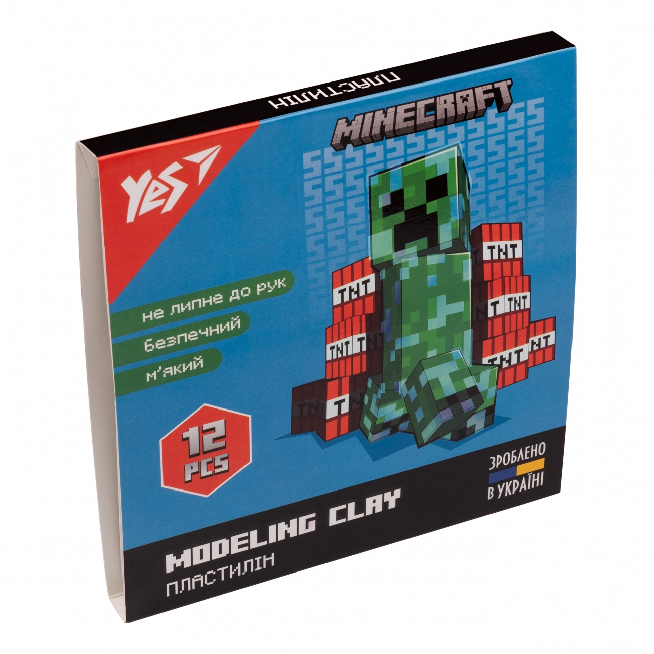 Пластилін Minecraft 12 кольорів 240гр