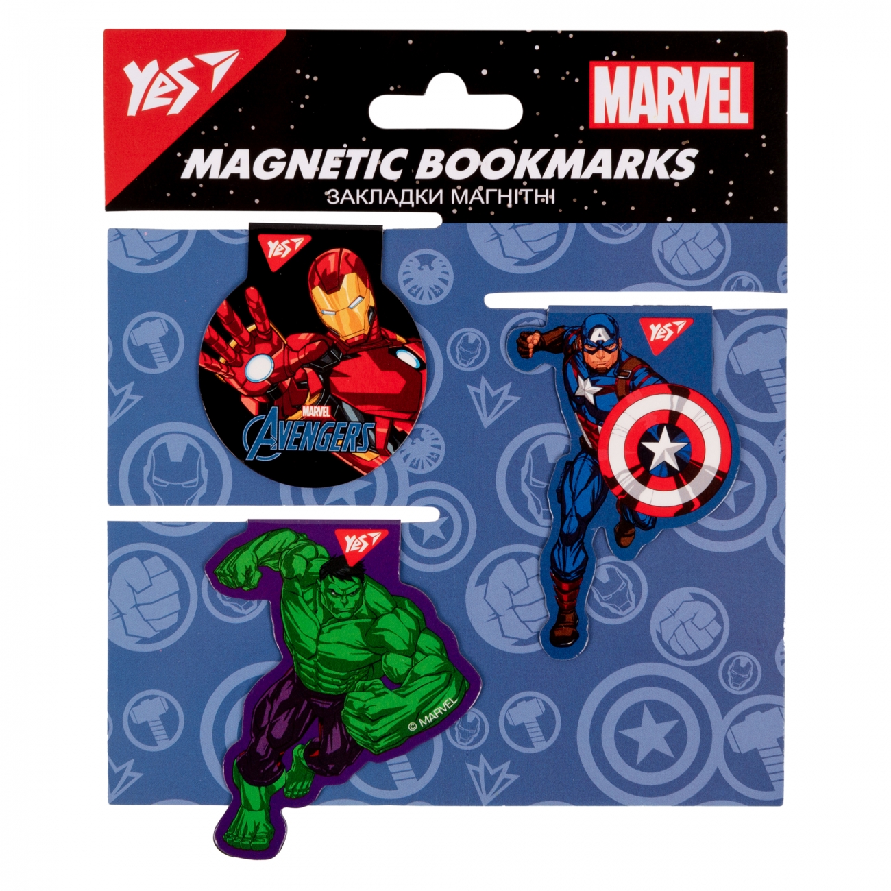 Закладка магнітна Marvel.Avengers 3 шт