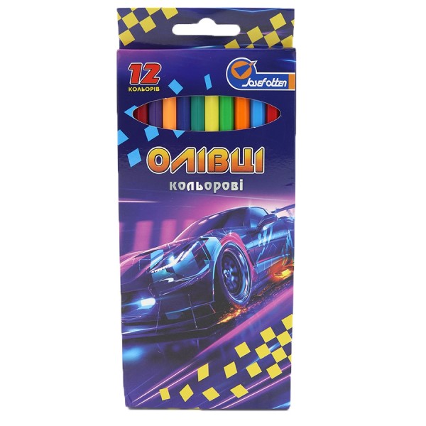 Олівці кольорові 12 кольорів Speed картонні уп.