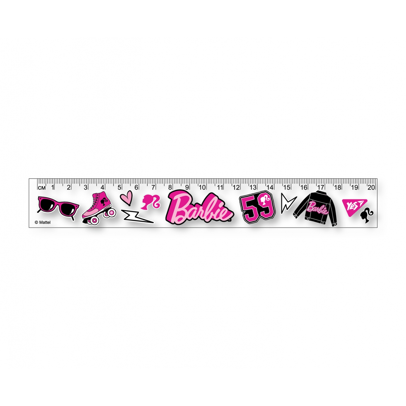 Лінійка пластикова 20см Barbie