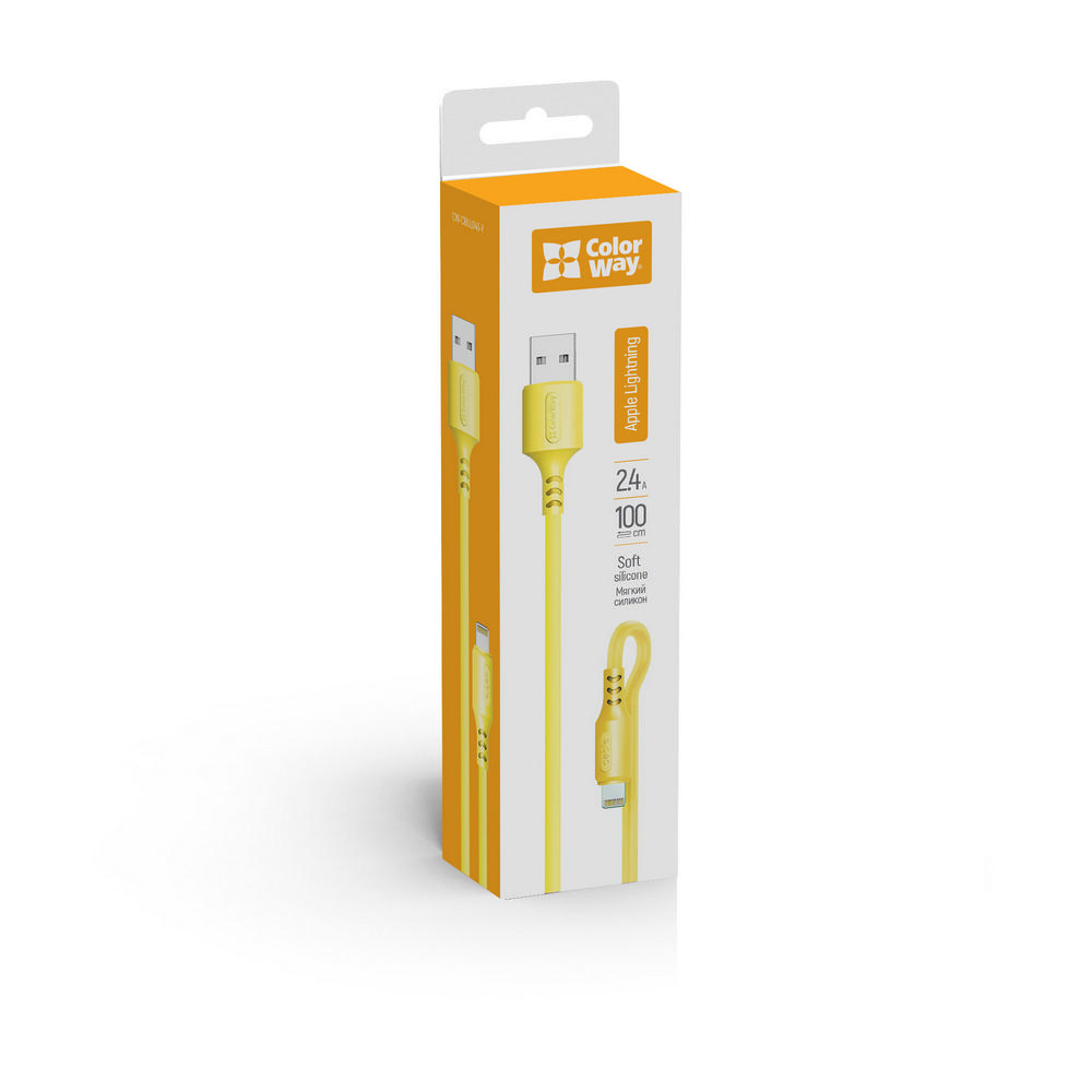 Кабель USB > Type-C 2.4А 1м yellow