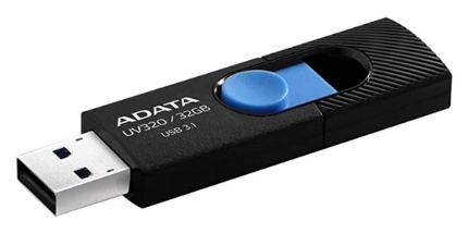 Флеш-пам`ять 32GB AUV 320 USB3.0 black/blue