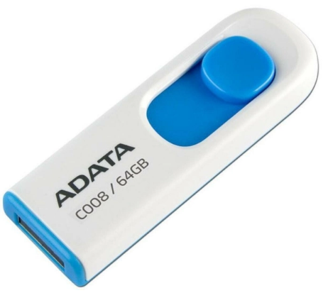 Флеш-пам`ять 64GB C008 USB2.0 white/blue
