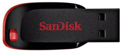 Флеш-пам`ять 64GB «SanDisk Cruzer Blade» USB2.0 black/red