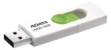 Флеш-пам`ять 64GB AUV320 USB3.0 white/green