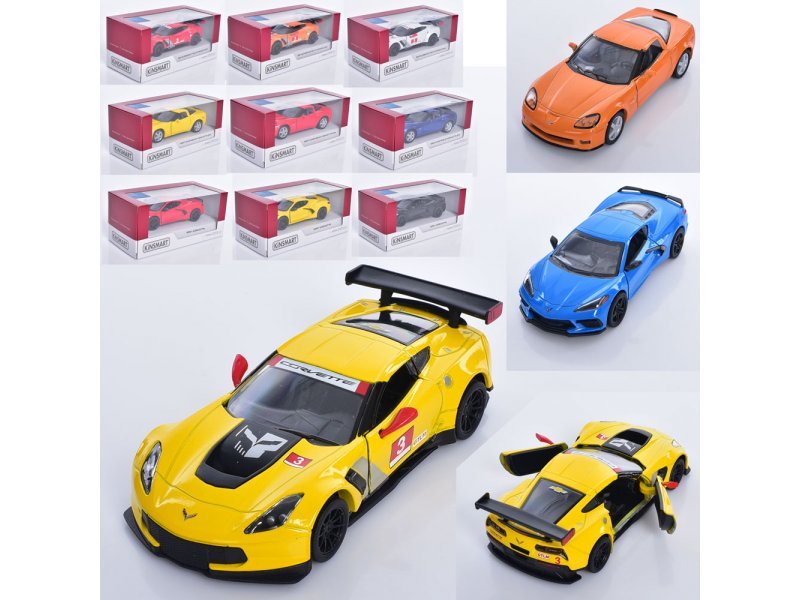 Машина інер-а металева Corvette 2021,в коробці, 16×7,5×8см