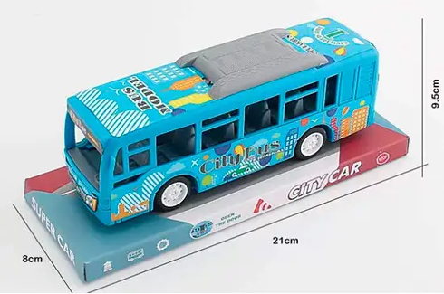 Автобус 17.5см, в слюді, 21×9,5×8см
