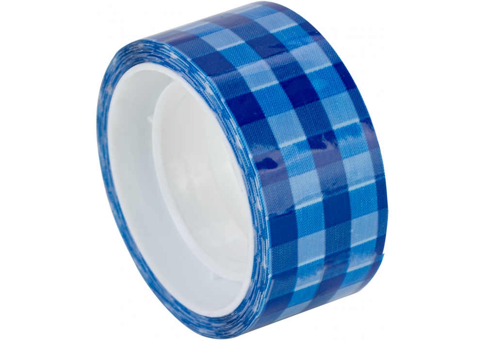 Стрічка клейка декоративна Tartan 18ммх10м, синя
