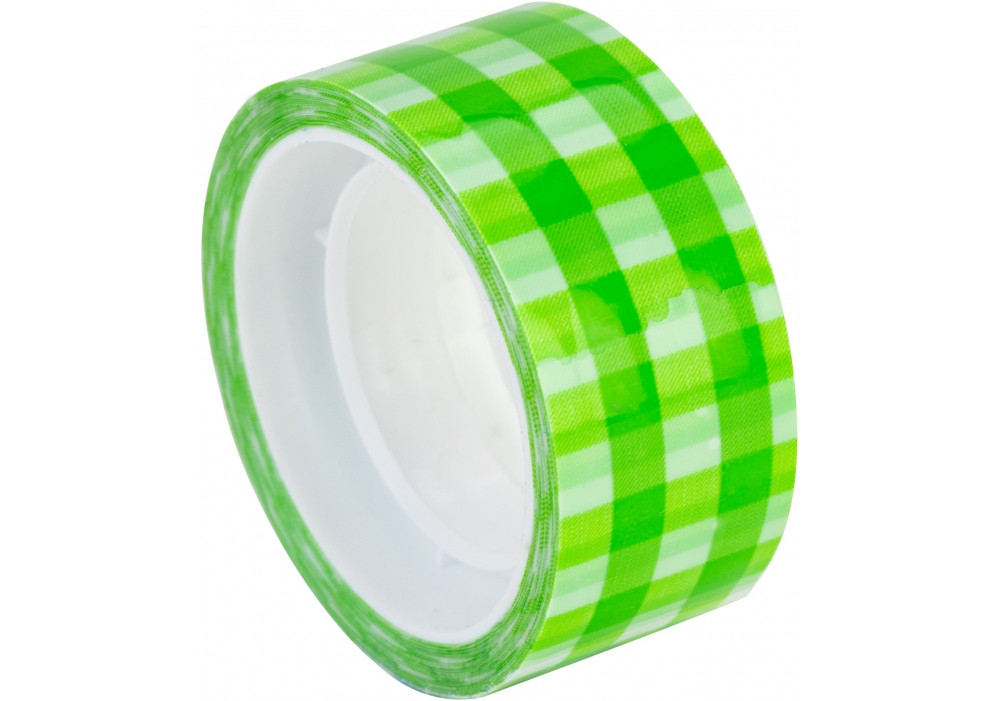 Стрічка клейка декоративна Tartan 18ммх10м, зелена