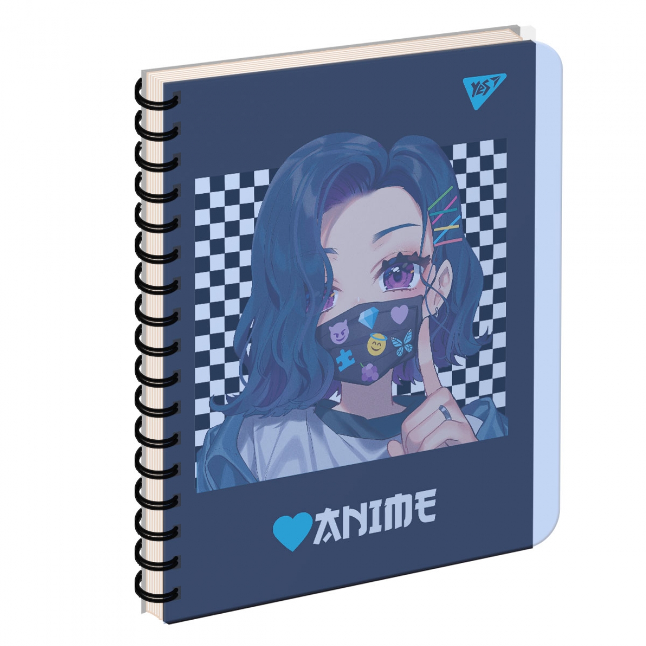 Блокнот пруж. А5 144 аркуші пластиковий обкладинка «Anime» з розділювачі
