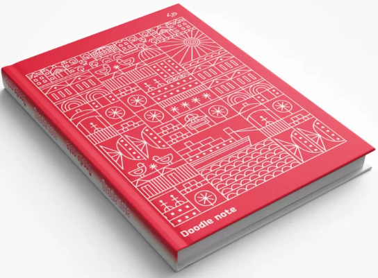 Блокнот А5 64 аркуші крапка «Two in one. Doodle Note» red