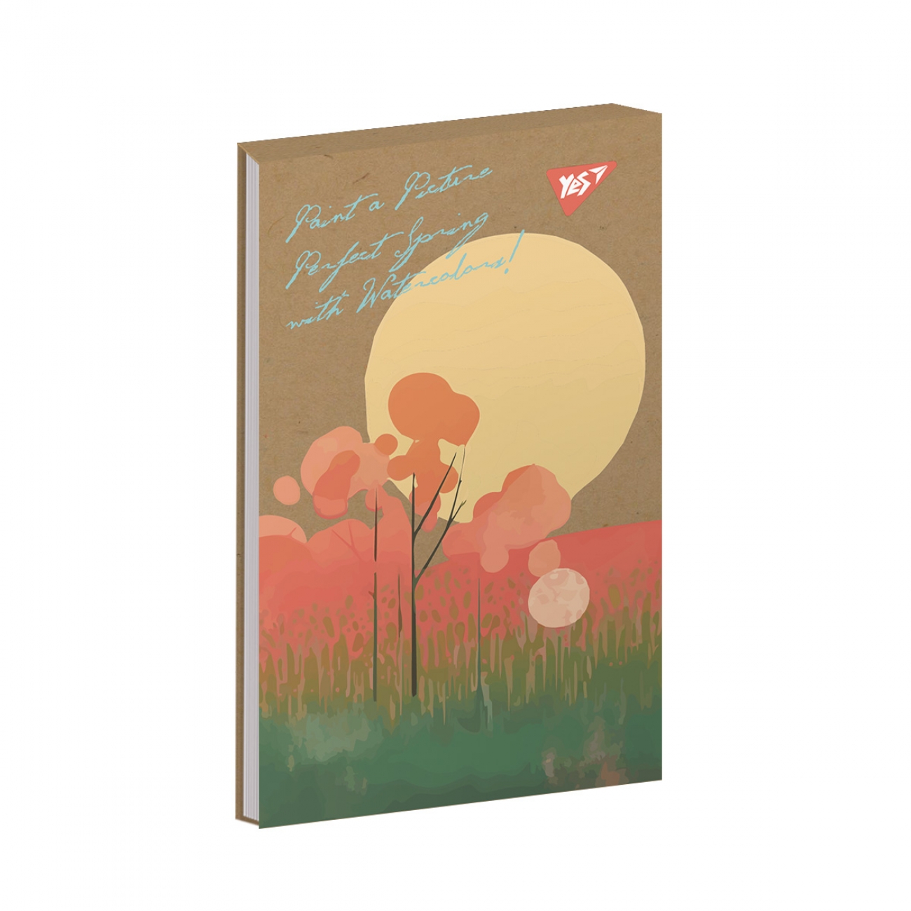 Блокнот А7+ 80 аркушів клітинка білила, крафт Perfect spring