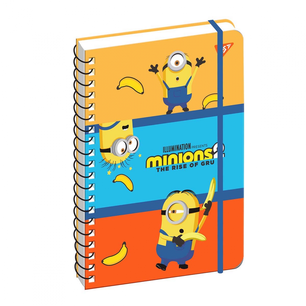 Блокнот пруж. подв. А5 80 аркушів Minions, на резинці