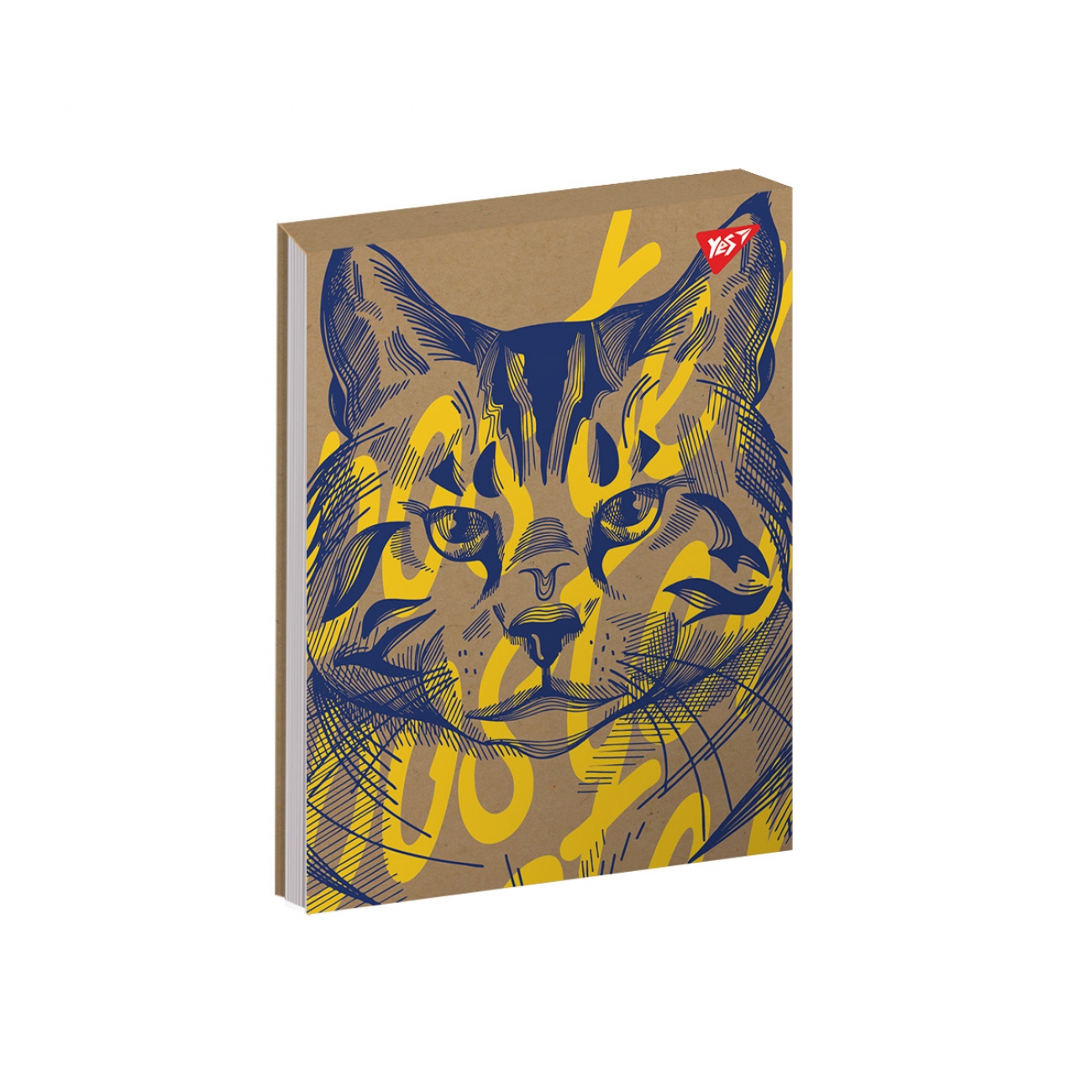 Блокнот А5 80 аркушів клітинка білила, крафт Animals