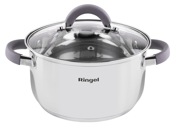 Каструля з нержавіючої сталі «Ringel Meyer» 22см 4,2л з кришкою