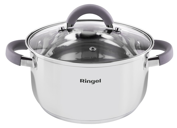 Каструля з нержавіючої сталі «Ringel Meyer» 24см 5,5л з кришкою