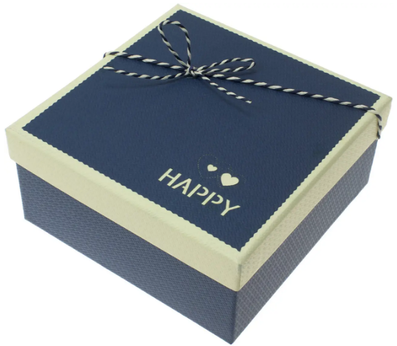 Коробка подарункова квадрат. картонних 15×15×6см мікс