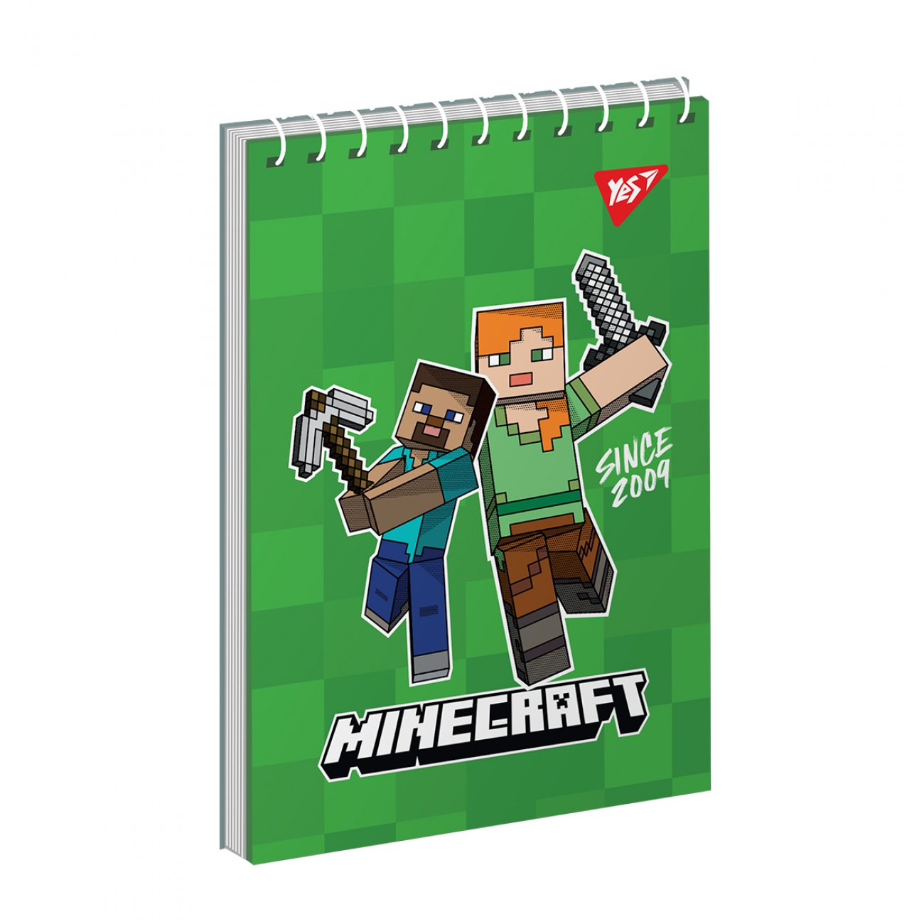 Блокнот пруж. А6 80 аркушів клітинка картонний обкладинка Minecraft