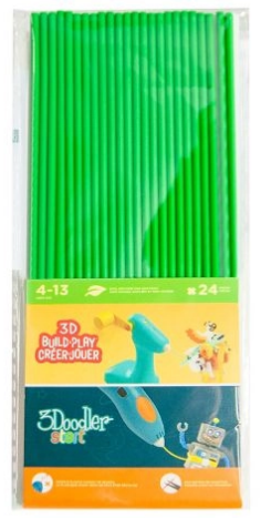 Набір стрижнів для 3D ручки «3Doodler Star» (24шт) зелений