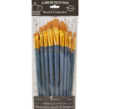 Набір пензлів художніх 12 шт Royal & Langnickel