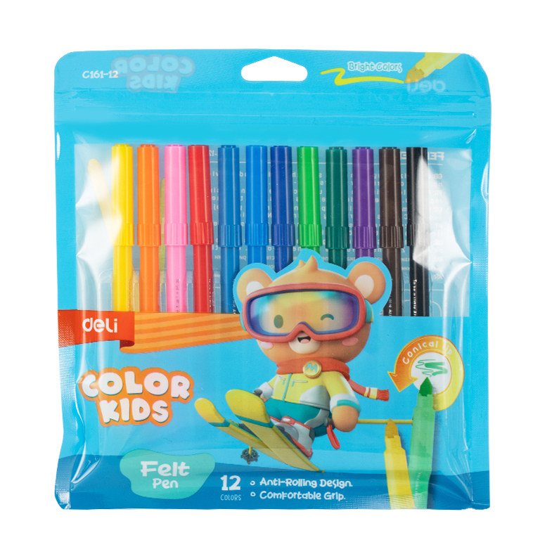 Фломастери 12 кольорів Color Kids 2мм