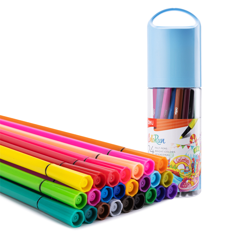Фломастери 24 кольори Color Kids 2мм, в тубусі