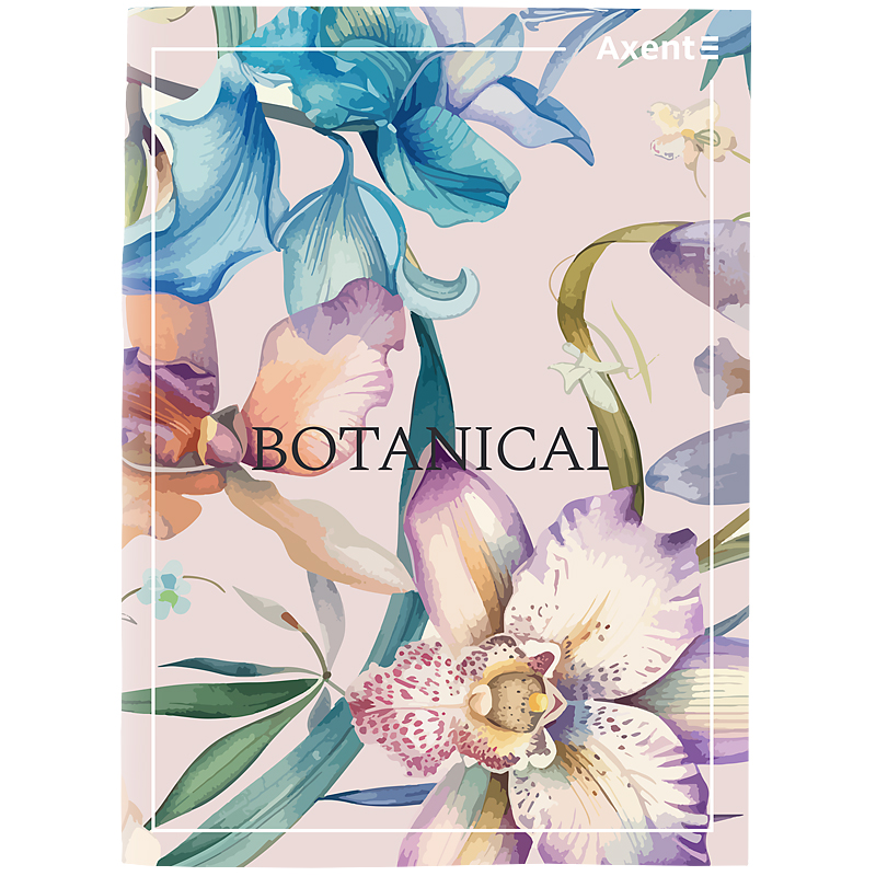 Зошит А4 96 аркушів клітинка м'яка обкладинка Botanical
