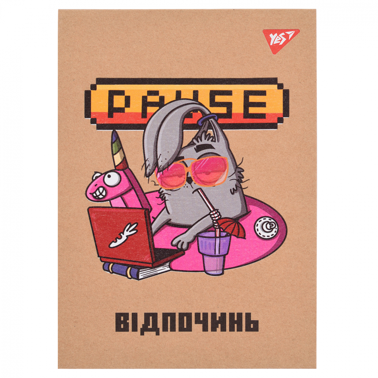 Блокнот В6 80 аркушів клітинка білила, крафт Urban animals
