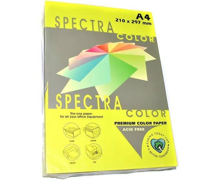 Папір кольоровий А4 75г/м паст. Yellow 160 (жовтий)