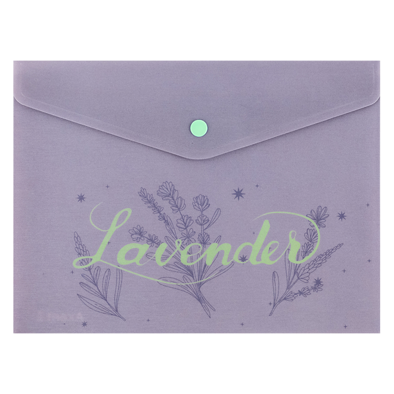 Папка-конверт А5+ Lavender-1 на кнопці