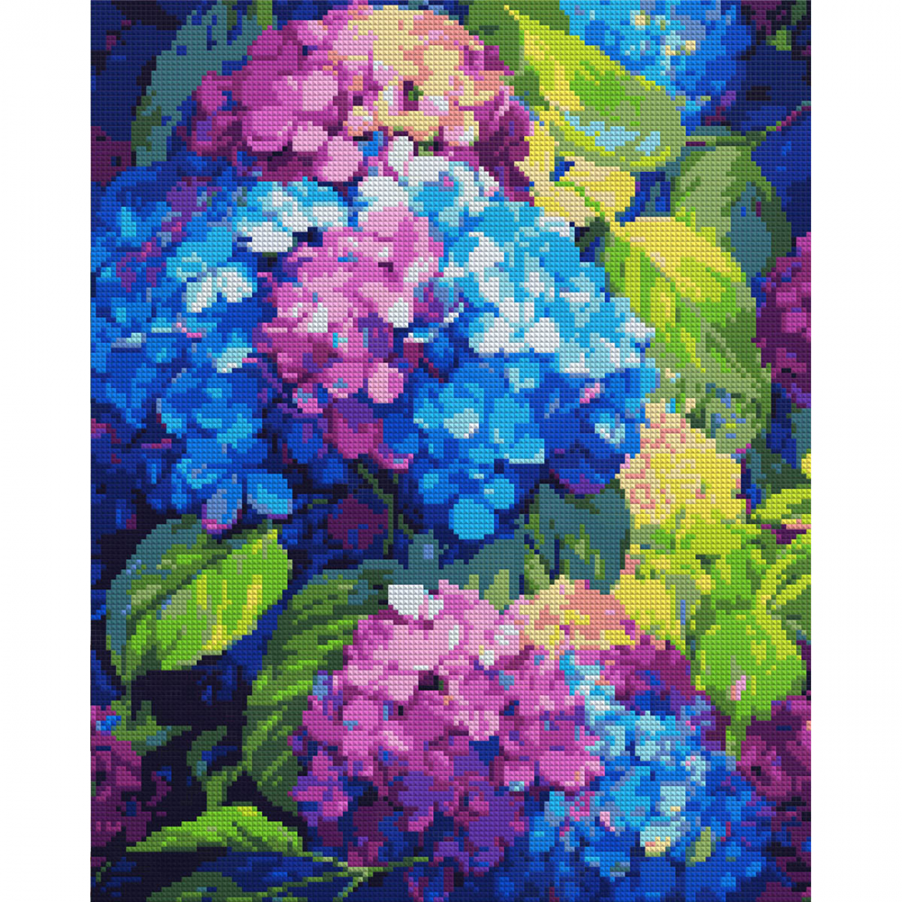 Алмазна мозаїка Яскрава гортензія 40×50см
