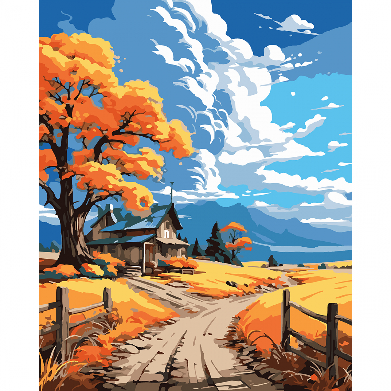 Картини по номерах «Дорога до хмаринок» 40×50см