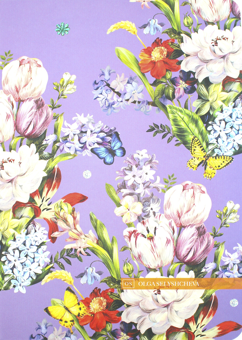 Блокнот А5 80 аркушів клітинка картонний «OS» Secret Garden