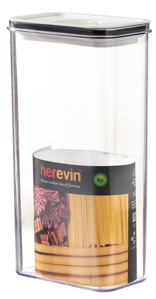 Контейнер для харч. прод. пластиковий«HerevinCanister-VacuumLid-White»3л вакум. кр.