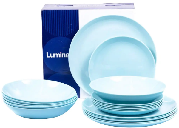 Сервіз столовий скло 18 предметів «Luminarc.Diwali Paradise Blue»