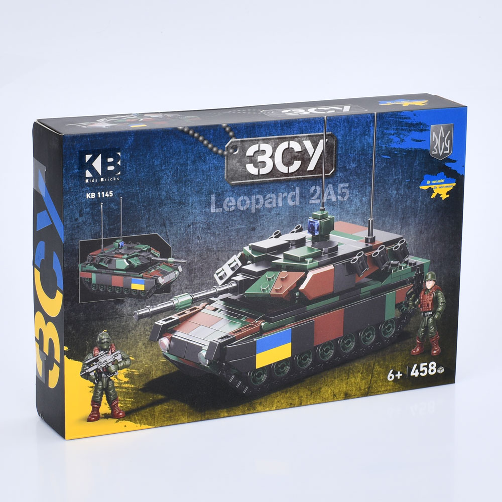 Конструктор Військовий танк, Leopard 2A5,458дет, в коробці, 32×22×6см