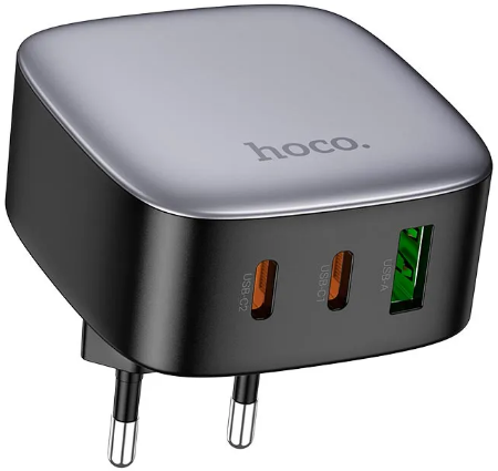 Зарядний пристрій 30W 1USB/2USB Type C+Lightning швидка зарядка black