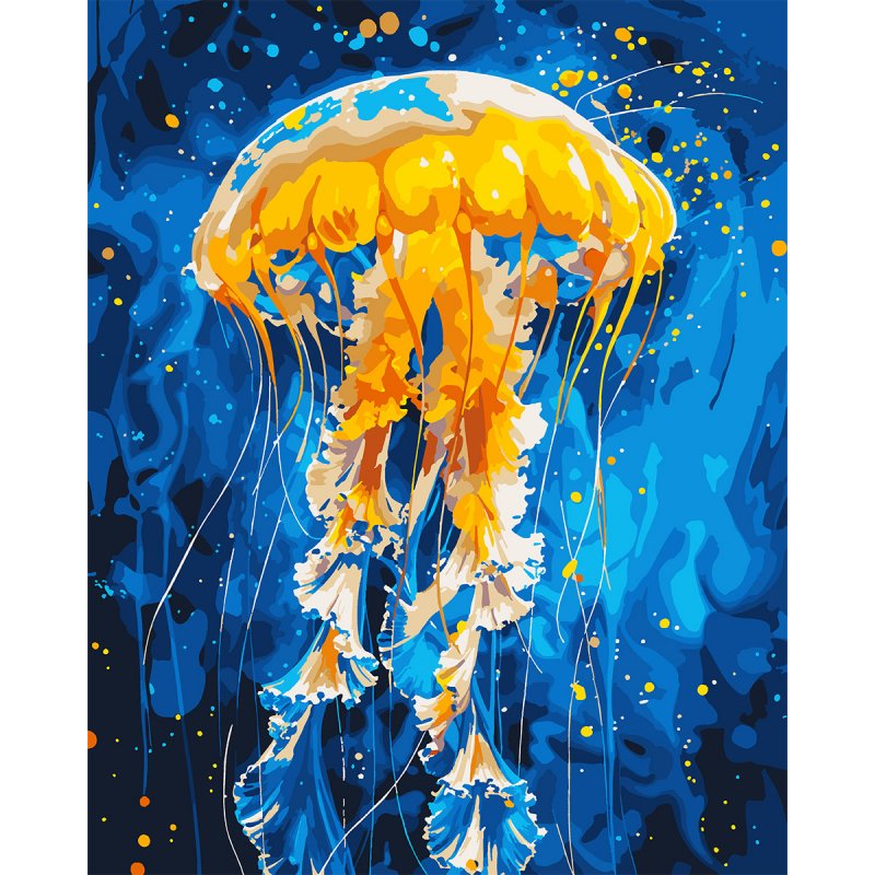 Картини по номерах «Танець медузи» 40×50см, LED підсвітка